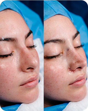 Antes e depois rinoplastia - Caso 2